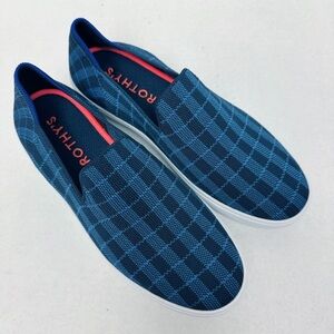 Rothy’s - RARE Indigo Gingham Slip On Shoes
